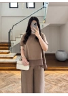 BRONZ GARNİLİ BLUZ PANTOLON TAKIM -51420