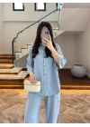 BUZ MAVİ TENCEL TAKIM -260926