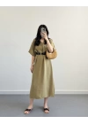 ÇAĞLA KEMERLİ PREMİUM TENSEL ELBİSE