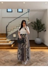 CAMEL BÜZGÜLÜ KEMERLİ ETEK-3498