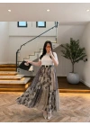CAMEL BÜZGÜLÜ KEMERLİ ETEK-3498
