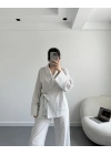 Çizgili Pinterest Kimono Takım