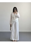CLARA BEYAZ FIRFIRLI GÖMLEK