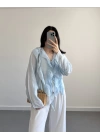 CLARA MAVİ FIRFIRLI GÖMLEK