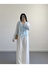 CLARA MAVİ FIRFIRLI GÖMLEK