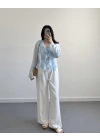 CLARA MAVİ FIRFIRLI GÖMLEK