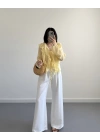 CLARA SARI FIRFIRLI GÖMLEK