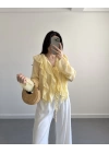 CLARA SARI FIRFIRLI GÖMLEK