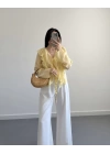 CLARA SARI FIRFIRLI GÖMLEK