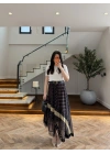 ÇOK RENKLİ KEMERLİ DANTELLİ ETEK-3502