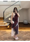 DESENLİ ŞAL DETAY ELBİSE -26Y5378