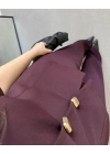 DÜĞME DETAYLI YELEK TAKIM BORDO