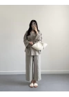 DURL MİNT YEŞİL KUŞAKLI KİMONO TAKIM