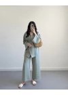 DURL MİNT YEŞİL KUŞAKLI KİMONO TAKIM