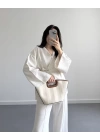 DURL NATURAL KUŞAKLI KİMONO TAKIM