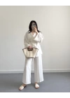 DURL NATURAL KUŞAKLI KİMONO TAKIM