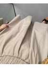 EGANT BEJ POPLİN ETEK