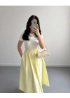 EGANT SARI POPLİN ETEK