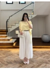 EKRU KEMERLİ PİLELİ PANTOLON-51419