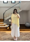 EKRU KEMERLİ PİLELİ PANTOLON-51419