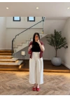 EKRU ÖNDEN PİLELİ PANTOLON -1014