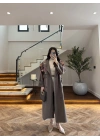 HAKİ APOLETLİ KUŞAKLI TRENCH -7589