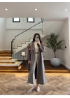 HAKİ APOLETLİ KUŞAKLI TRENCH -7589