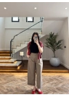 HAKİ BİLEK BOY BORU PAÇA PANTOLON-3936