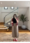 HAKİ BİLEK BOY BORU PAÇA PANTOLON-3936