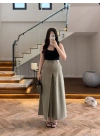 HAKİ BOL DÖKÜMLÜ PANTOLON-51417