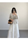 HAKİ ÇİZGİLİ BEBE YAKA PÜSKÜL BLUZ