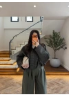 HAKİ EKOSE PİLELİ BUMBER CEKET -7840