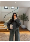 HAKİ EKOSE PİLELİ BUMBER CEKET -7840