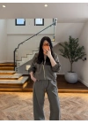 HAKİ FERMUARLI KAPŞONLU TAKIM-9094
