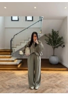 HAKİ GARNİLİ BOMBER PANTOLON TAKIM-51458