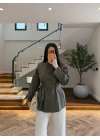 HAKİ GENİŞ PATLI BAĞCIKLI GÖMLEK-5529