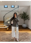 HAKİ GENİŞ YAKA TUNİK-5528