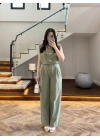 YEŞİL GOLD DÜĞMELİ TAKIM -9177