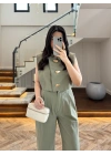 YEŞİL GOLD DÜĞMELİ TAKIM -9177