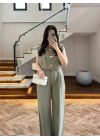 YEŞİL GOLD DÜĞMELİ TAKIM -9177