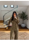 HAKİ JAKARLI KİMONO TAKIM-51479