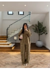 HAKİ JAKARLI KİMONO TAKIM-51479