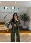 HAKİ KADİFE 3 LÜ TAKIM-0097