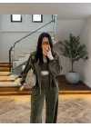 HAKİ KADİFE 3 LÜ TAKIM-0097