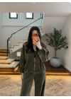 HAKİ KADİFE 3 LÜ TAKIM-0097