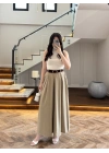 HAKİ KEMERLİ ETEKLİ PANTOLON-51354