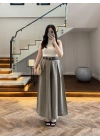 HAKİ KEMERLİ ETEKLİ PANTOLON-51354