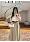 HAKİ KEMERLİ ETEKLİ PANTOLON-51354