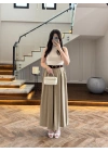 HAKİ KEMERLİ ETEKLİ PANTOLON-51354