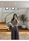 HAKİ KETEN FIRFIR DETAY BLUZ -5507